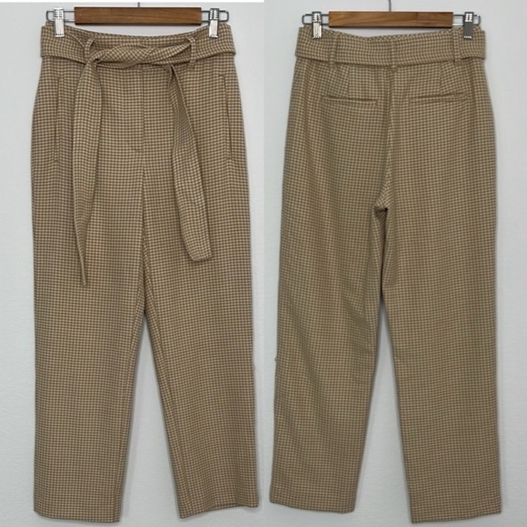 Aritzia Effortless‎ Pant Cream Houndstooth Size 2 Women’s Pant - Picture 1 of 11